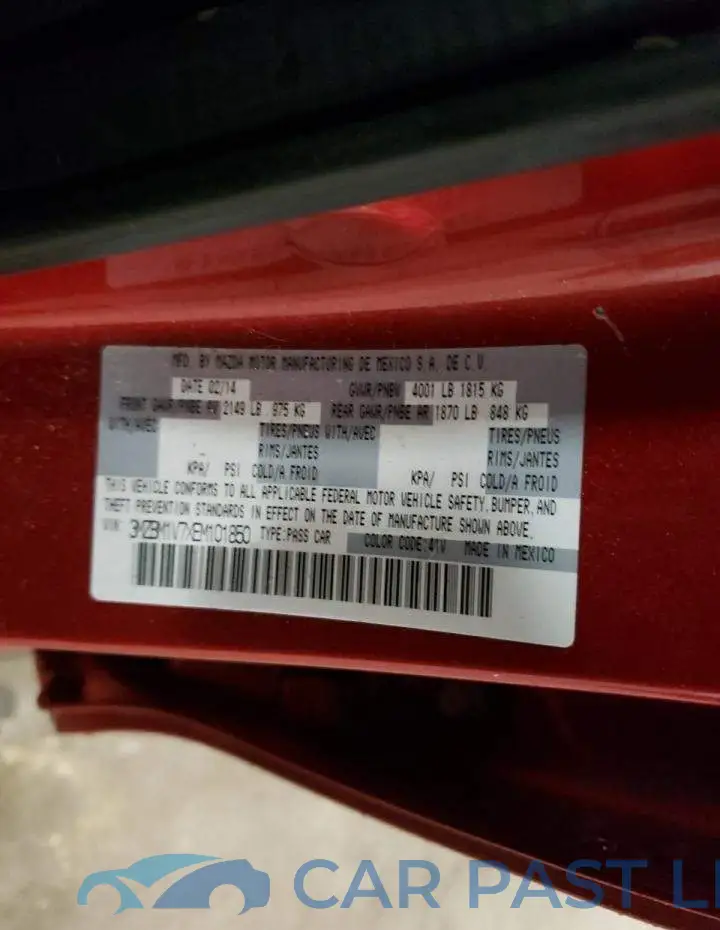 3MZBM1V7XEM101850# 12
