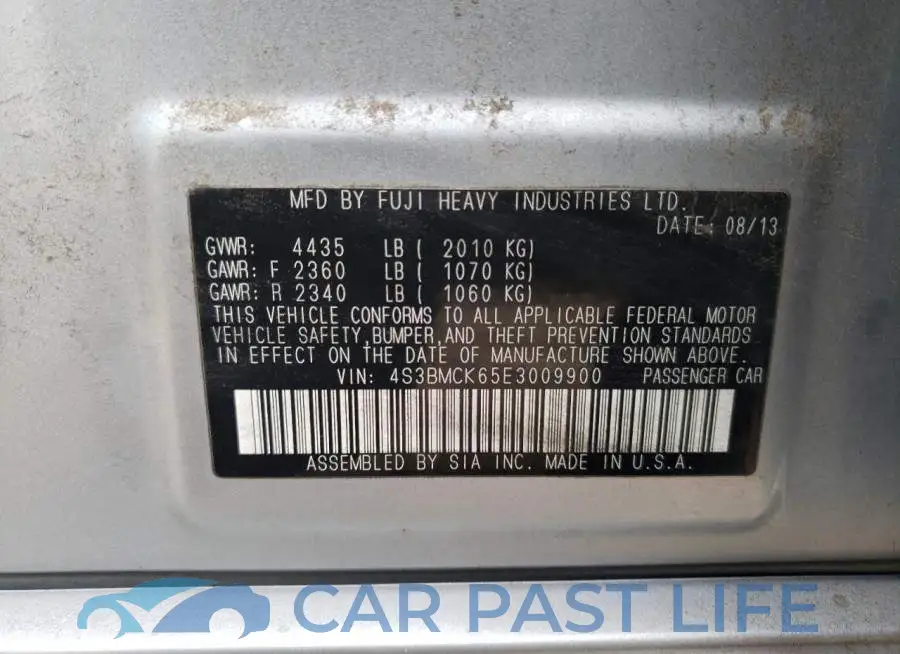 4S3BMCK65E3009900# 12