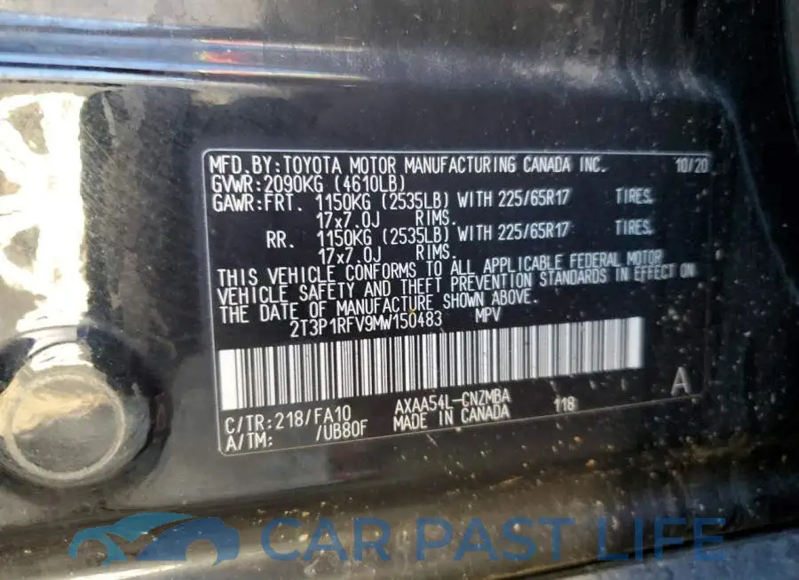 2T3P1RFV9MW150483# 13
