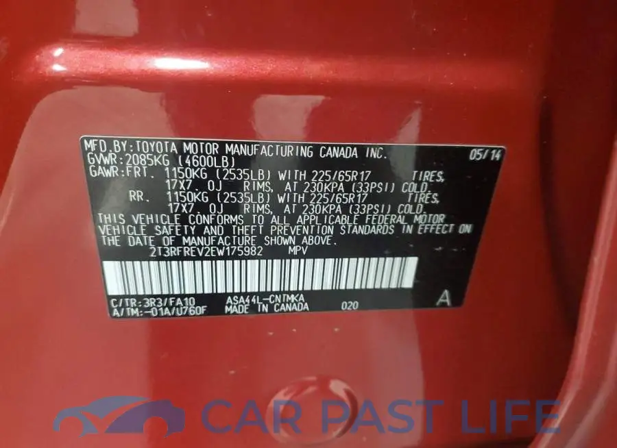 2T3RFREV2EW175982# 12