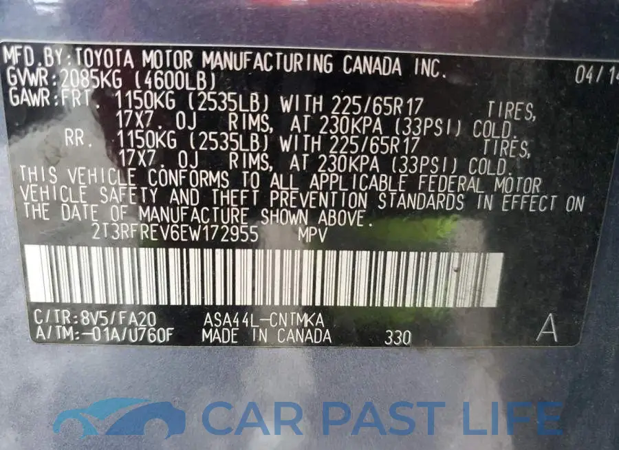 2T3RFREV6EW172955# 13
