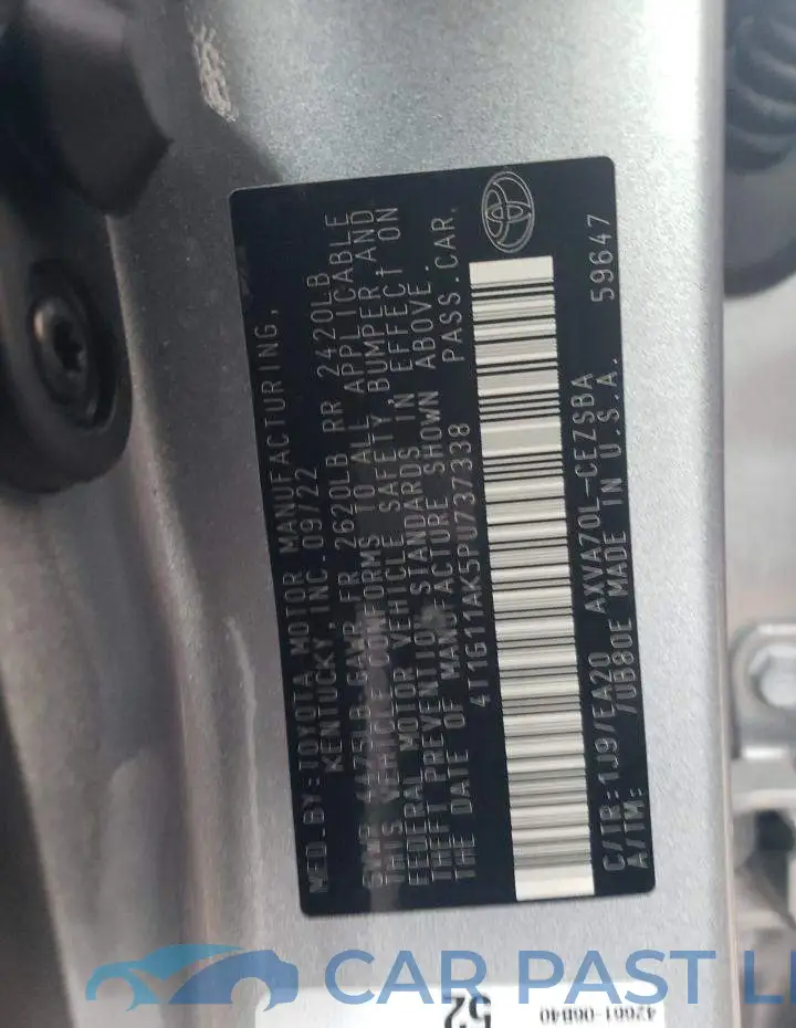4T1G11AK5PU737338# 12
