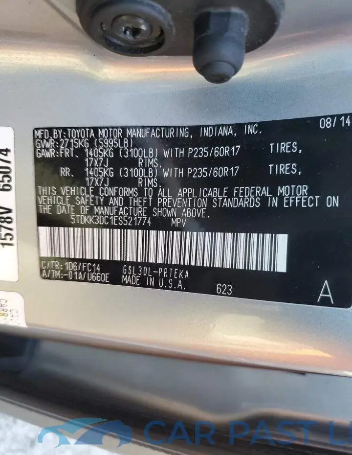 5TDKK3DC1ES521774# 13
