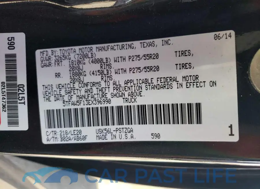 5TFAW5F13EX396990# 12