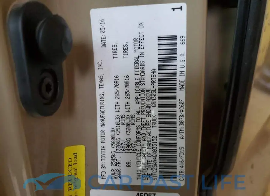 5TFCZ5AN4GX035152# 13