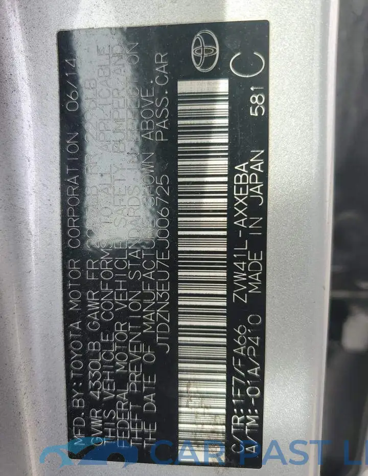 JTDZN3EU7EJ006725# 12