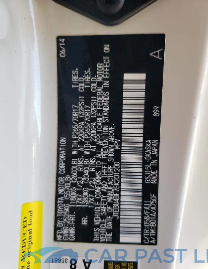 JTEBU4BF7EK201200# 14
