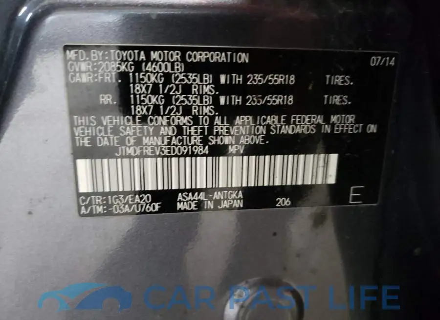 JTMDFREV3ED091984# 13