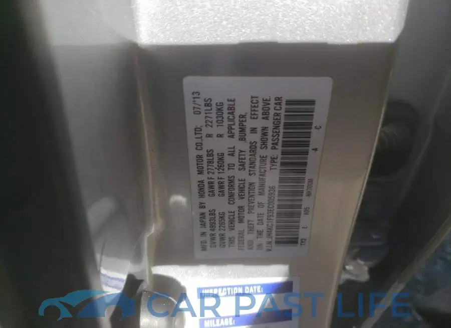 JH4KC1F93EC005936# 12
