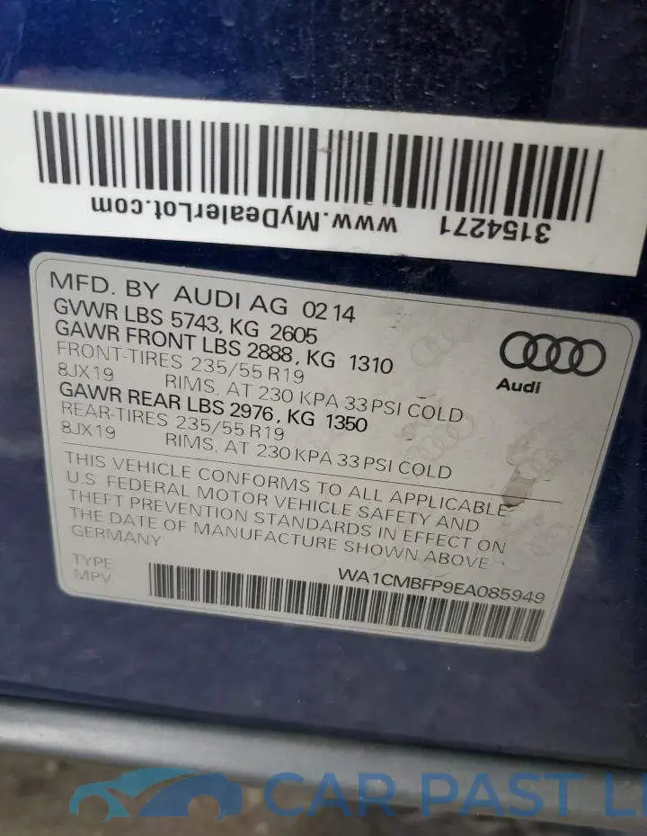 WA1CMBFP9EA085949# 12