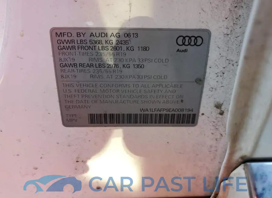 WA1LFAFP9EA008194# 12