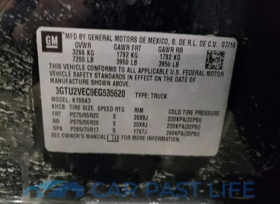 3GTU2VEC9EG535620# 12