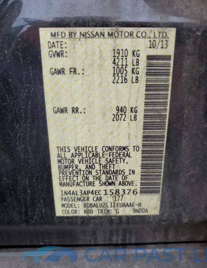 1N4AL3AP4EC158376# 12
