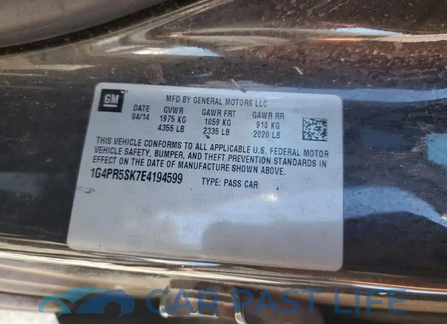 1G4PR5SK7E4194599# 12