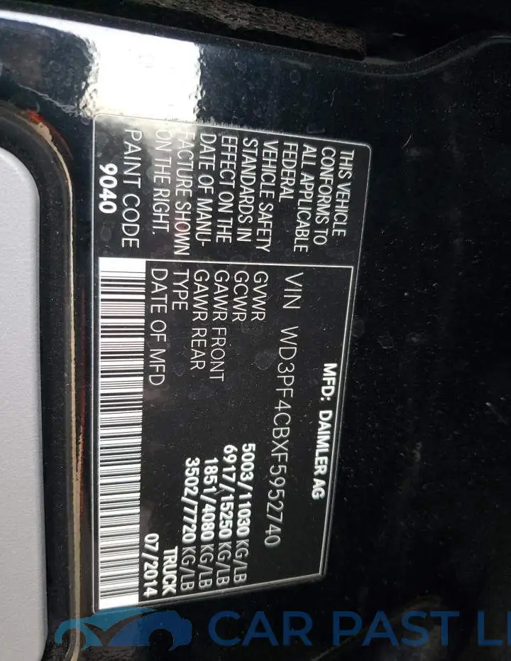 WD3PF4CBXF5952740# 13