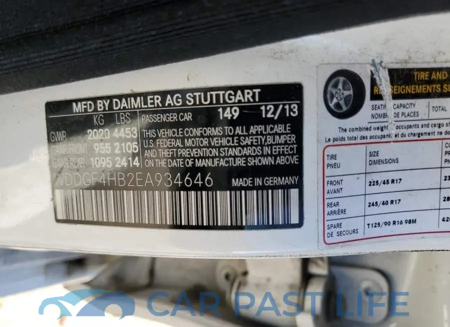 WDDGF4HB2EA934646# 12
