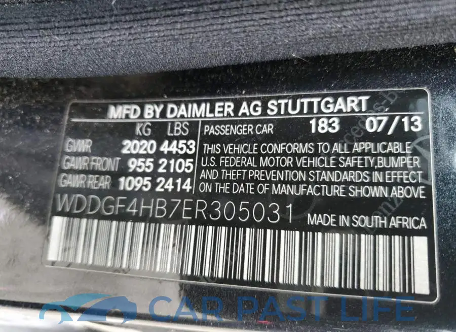 WDDGF4HB7ER305031# 12