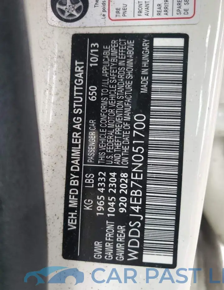 WDDSJ4EB7EN051700# 12