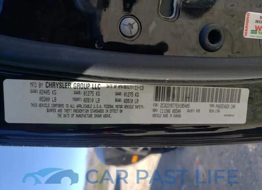 2C3CDYBT7EH185405# 12