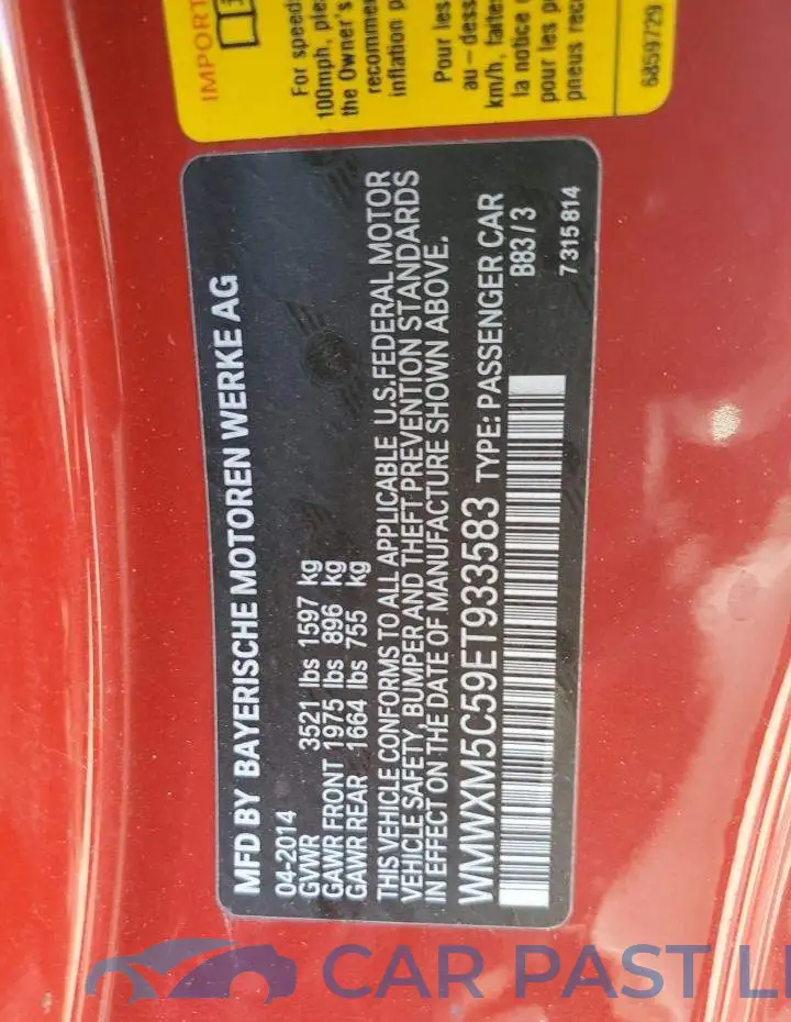 WMWXM5C59ET933583# 13
