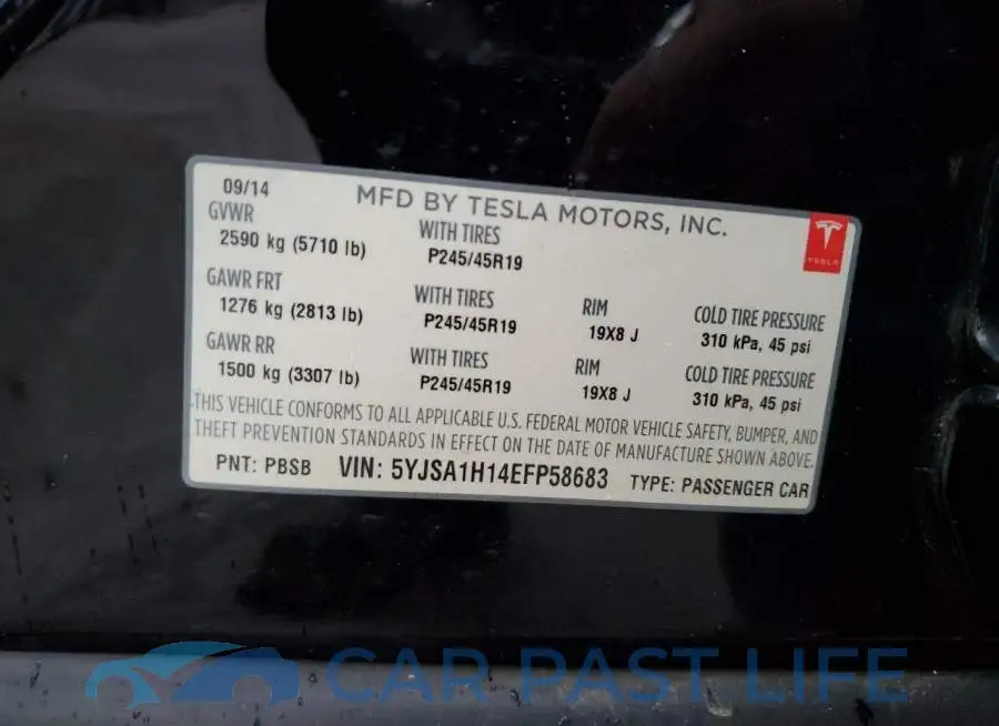 5YJSA1H14EFP58683# 13