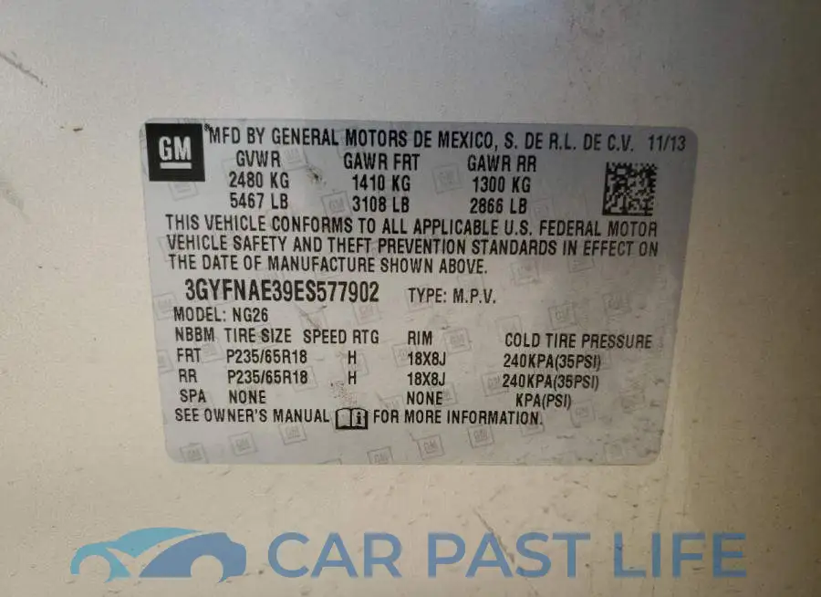 3GYFNAE39ES577902# 13