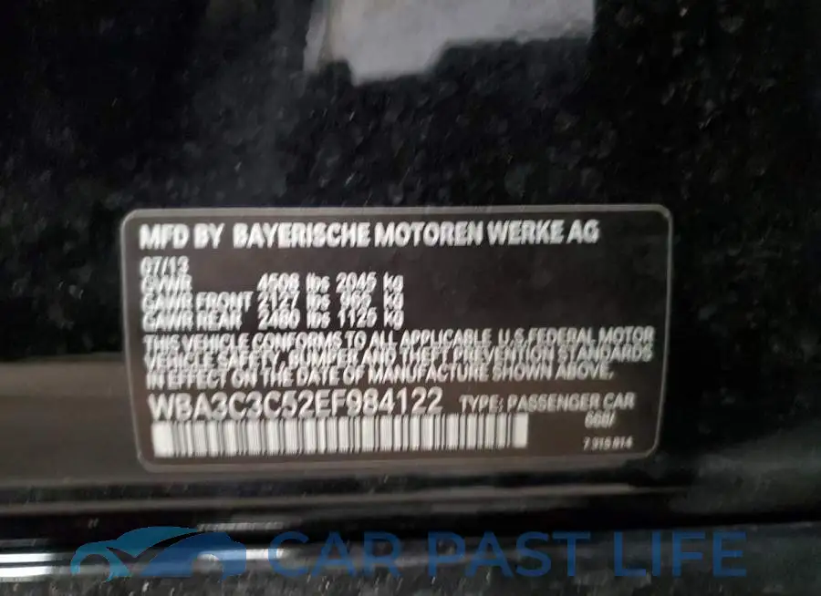 WBA3C3C52EF984122# 12