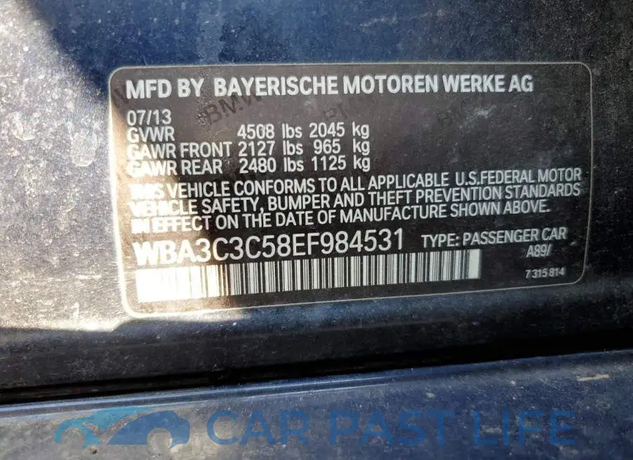 WBA3C3C58EF984531# 12