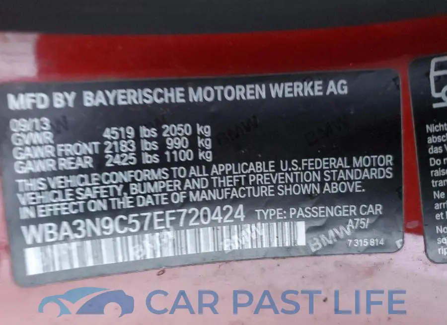 WBA3N9C57EF720424# 12