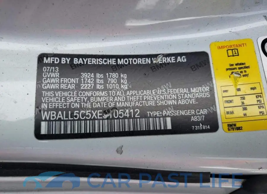 WBALL5C5XEJ105412# 13