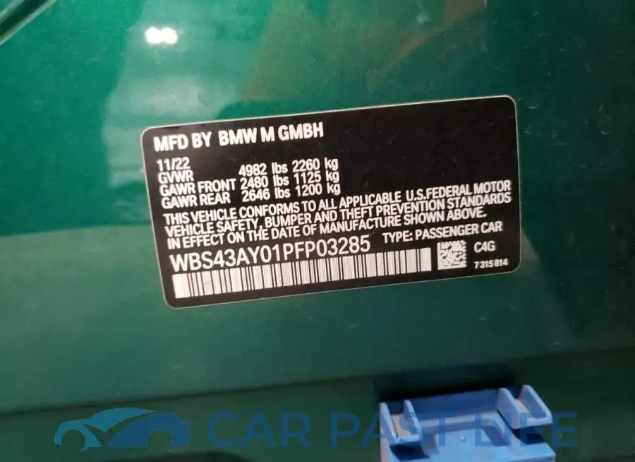 WBS43AY01PFP03285# 12