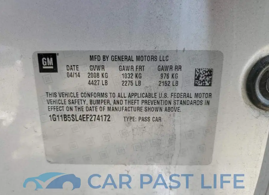 1G11B5SL4EF274172# 13