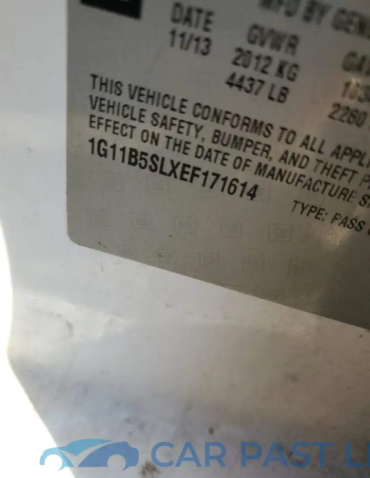 1G11B5SLXEF171614# 12