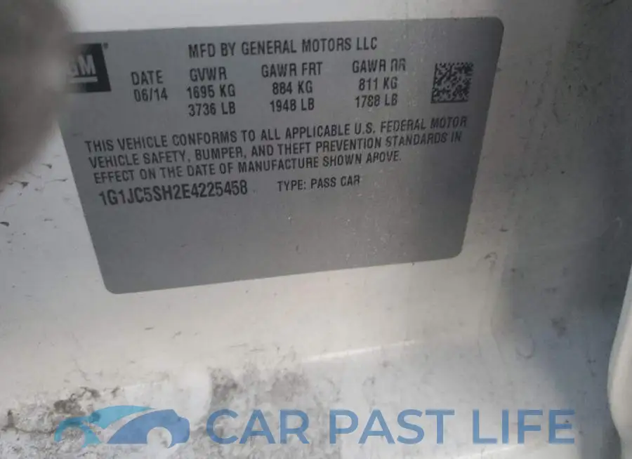 1G1JC5SH2E4225458# 12