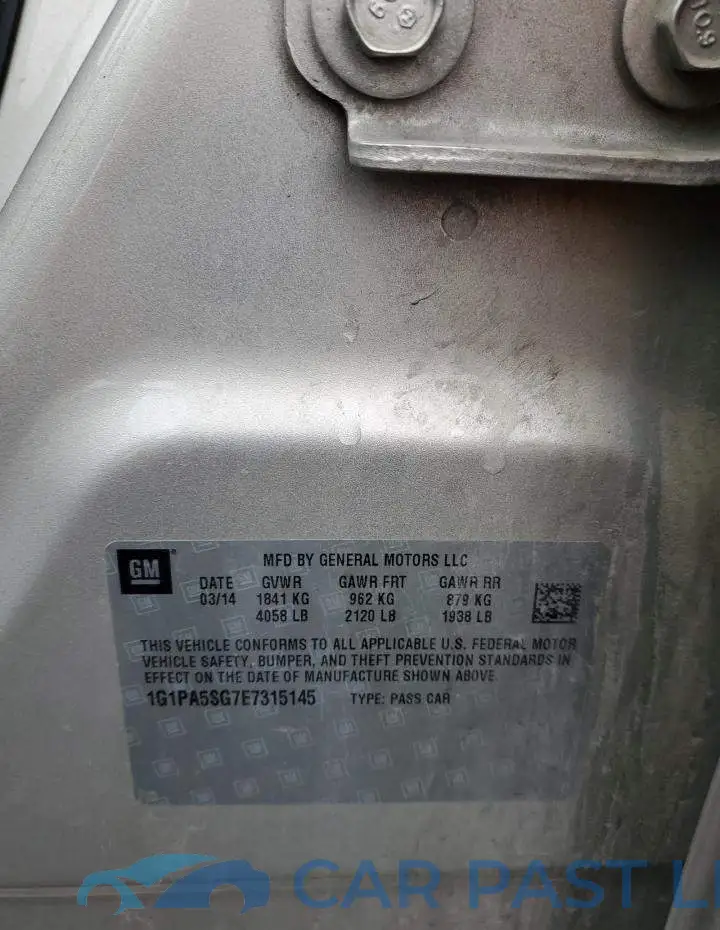 1G1PA5SG7E7315145# 13