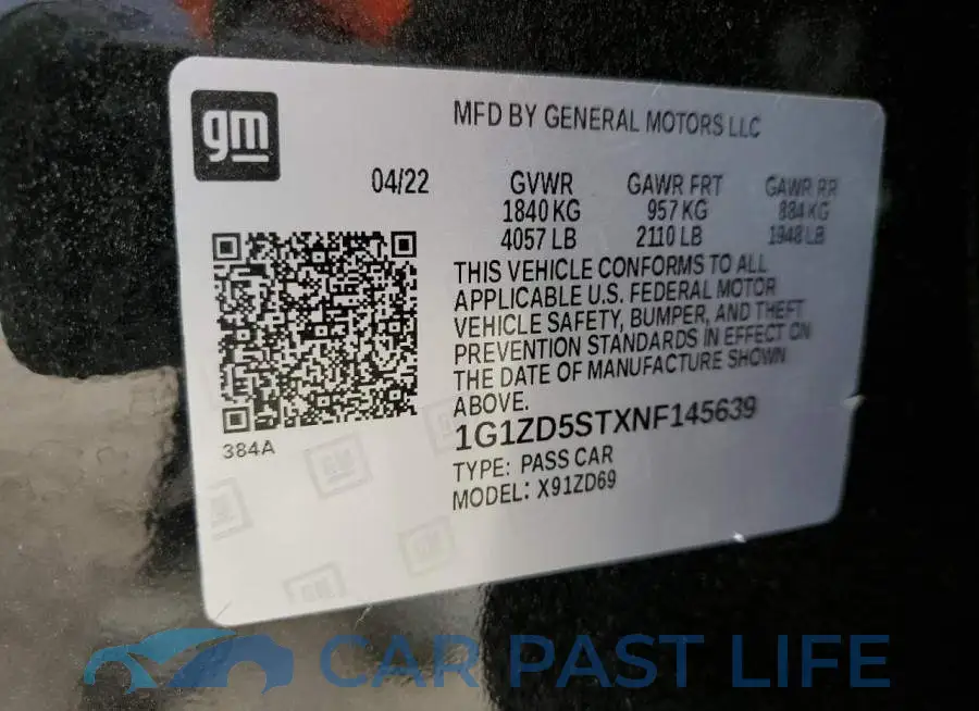 1G1ZD5STXNF145639# 12