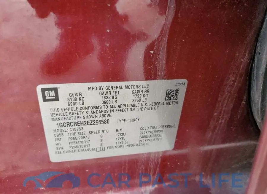 1GCRCREH2EZ296580# 12
