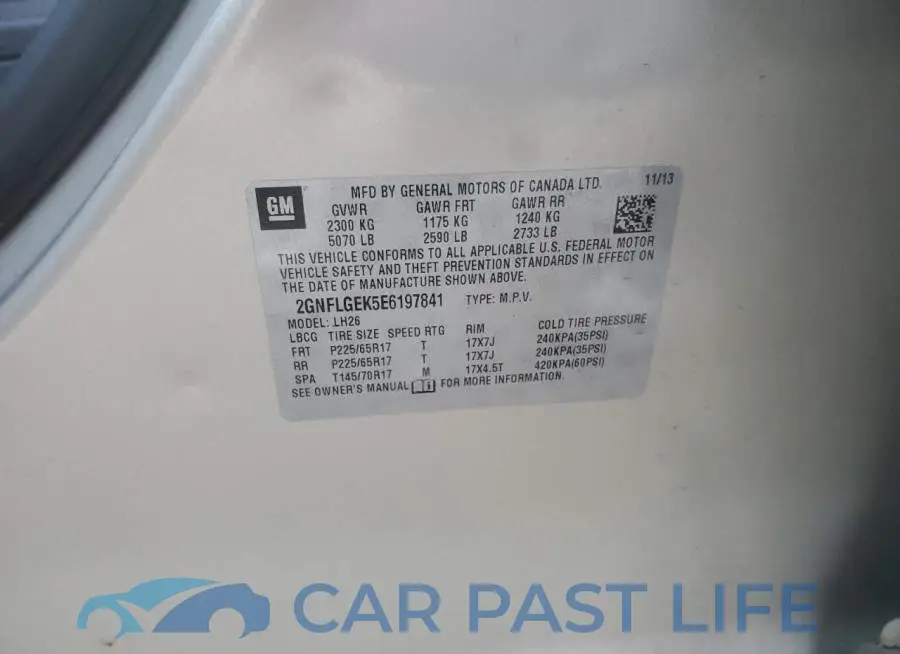 2GNFLGEK5E6197841# 13