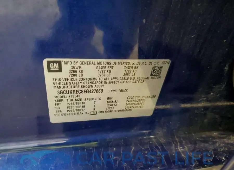 3GCUKREC8EG427660# 12
