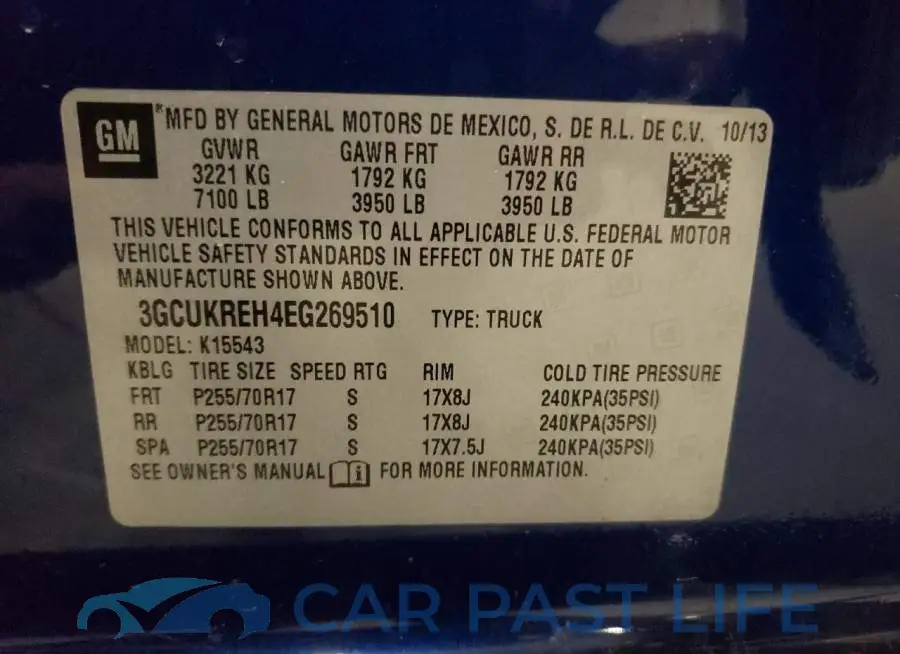 3GCUKREH4EG269510# 12