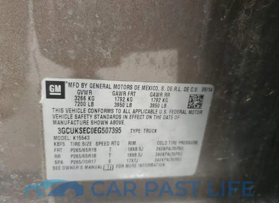 3GCUKSEC0EG507395# 13