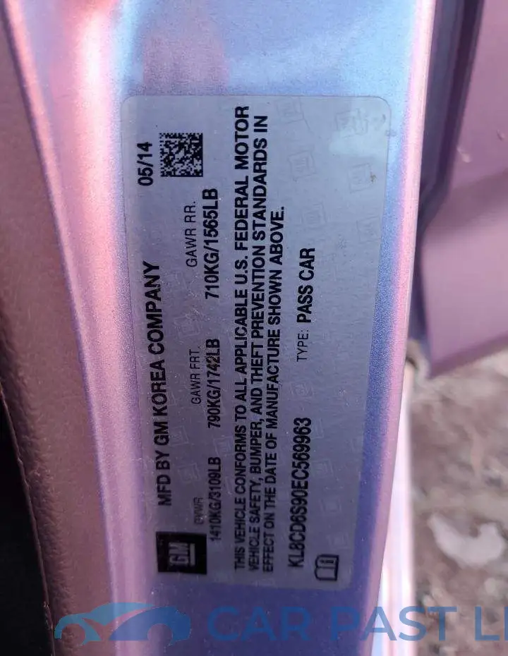 KL8CD6S90EC569963# 12