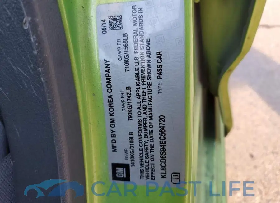 KL8CD6S94EC564720# 12