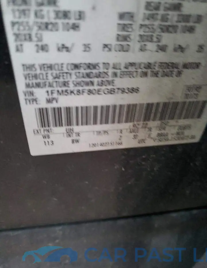 1FM5K8F80EGB79386# 13