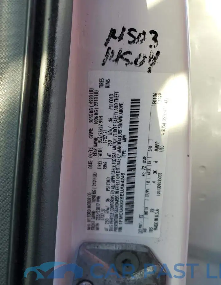 1FMCU0GX5EUA94246# 12