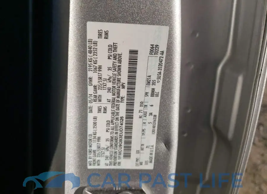 1FMCU9G93EUD74026# 13
