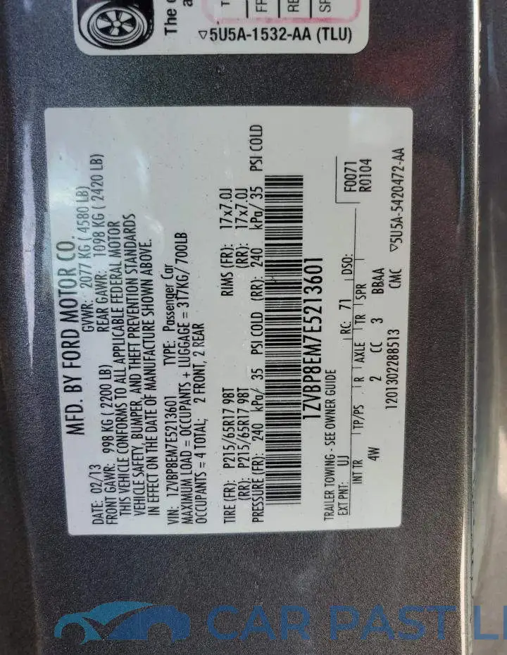 1ZVBP8EM7E5213601# 13