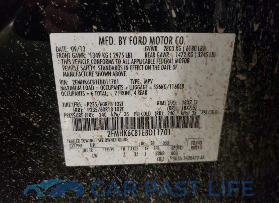 2FMHK6C81EBD11701# 13
