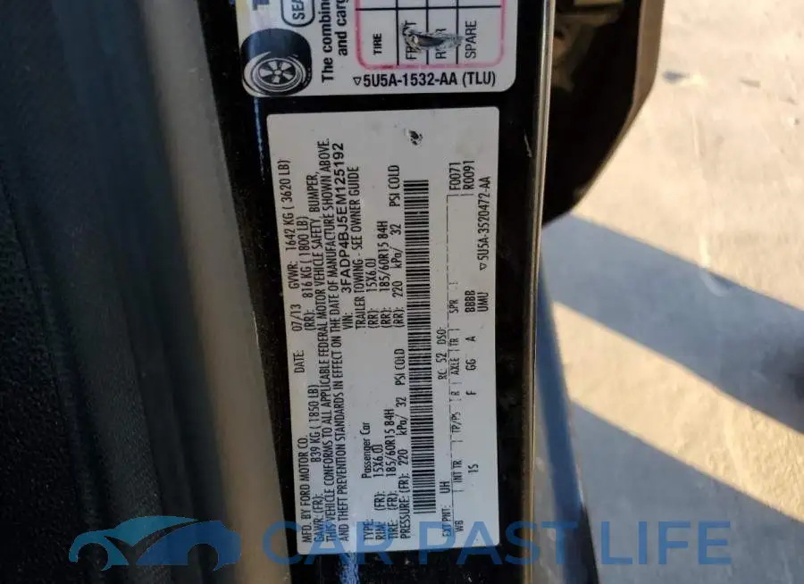 3FADP4BJ5EM125192# 12