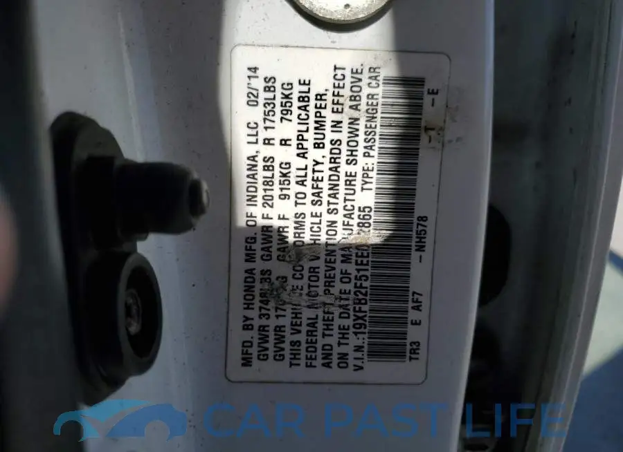 19XFB2F51EE022865# 13